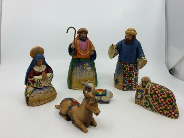 6PC HEARTWOOD CREEK JIM SHORE NATIVITY SCENE.