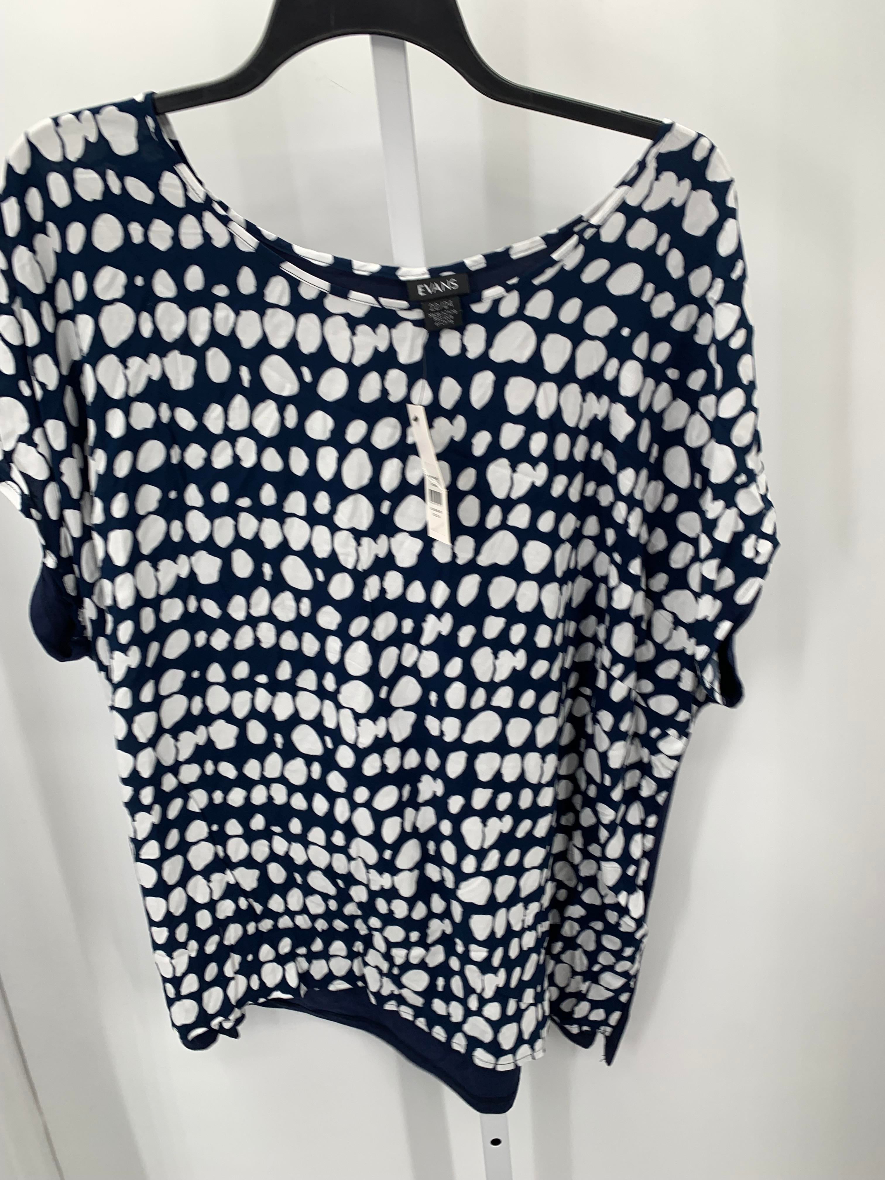 Size 22/24 W Womens Short Sleeve Shirt