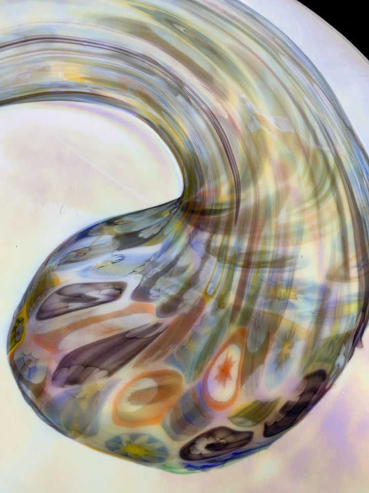 PEARLESCENT SWIRL CENTERPIECE BOWL.