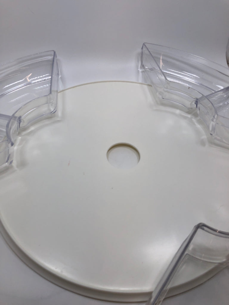 ACRYLIC UMBRELLA TABLE LAZY SUSAN IN BOX.