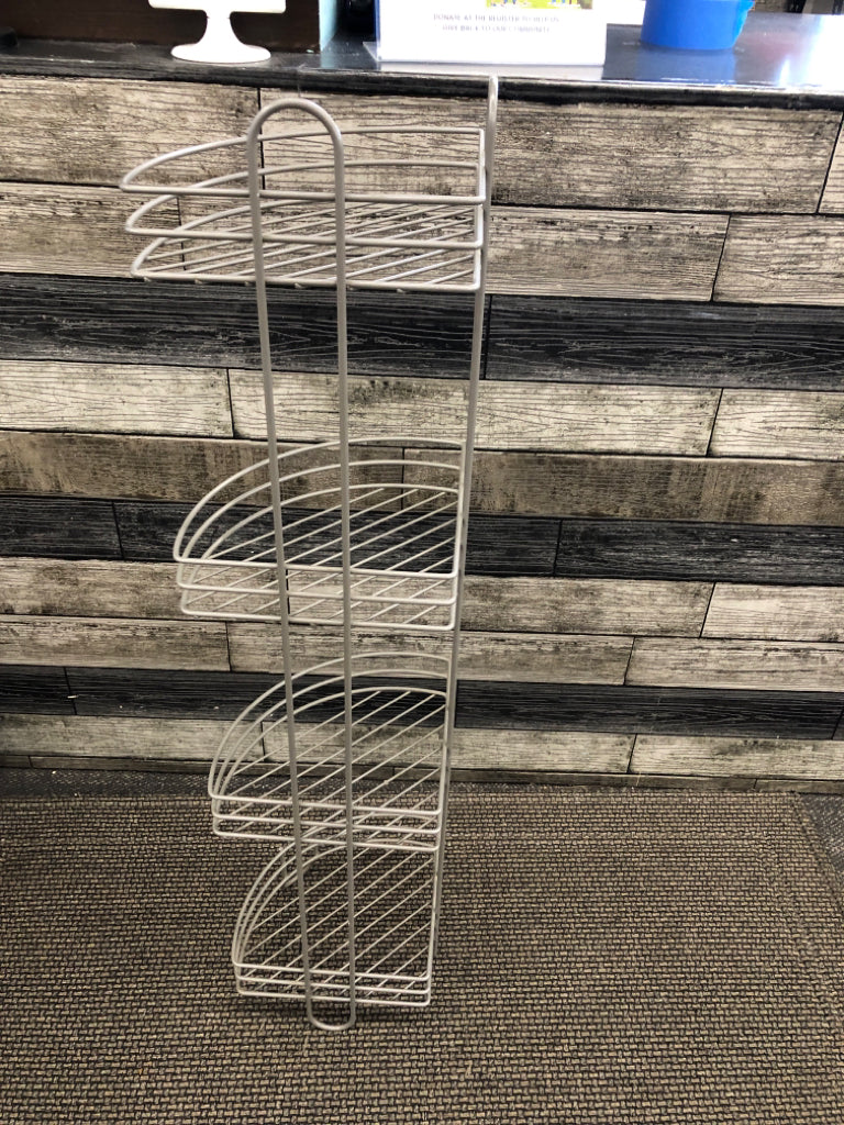 4-TIER GRAY CORNER SHELF METAL.