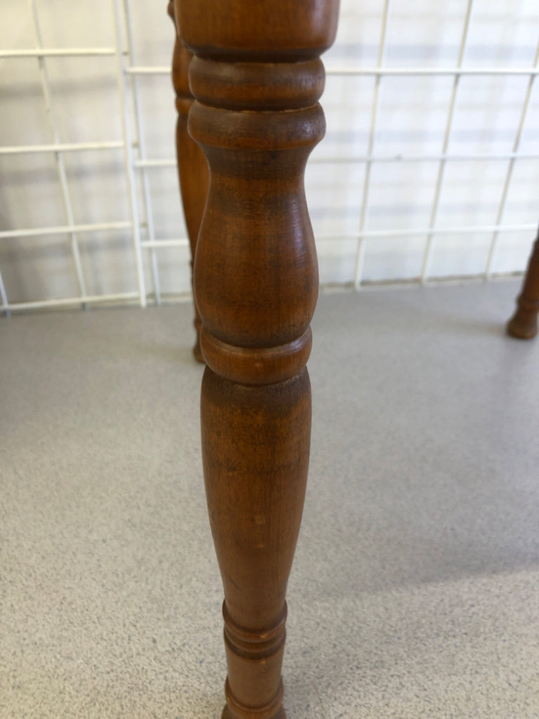 SMALL WOOD Table W/CURVED EDGES.