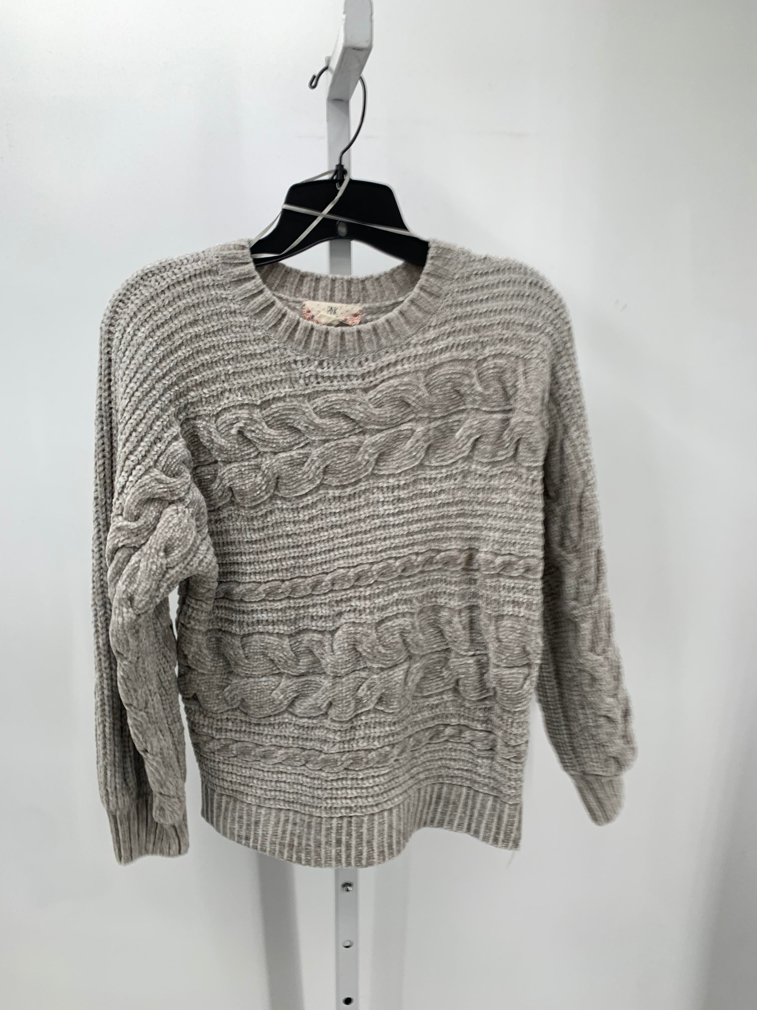 Pink Rose Size Medium Juniors Long Sleeve Sweater