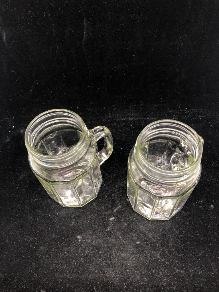 2 MASON JAR MUGS.