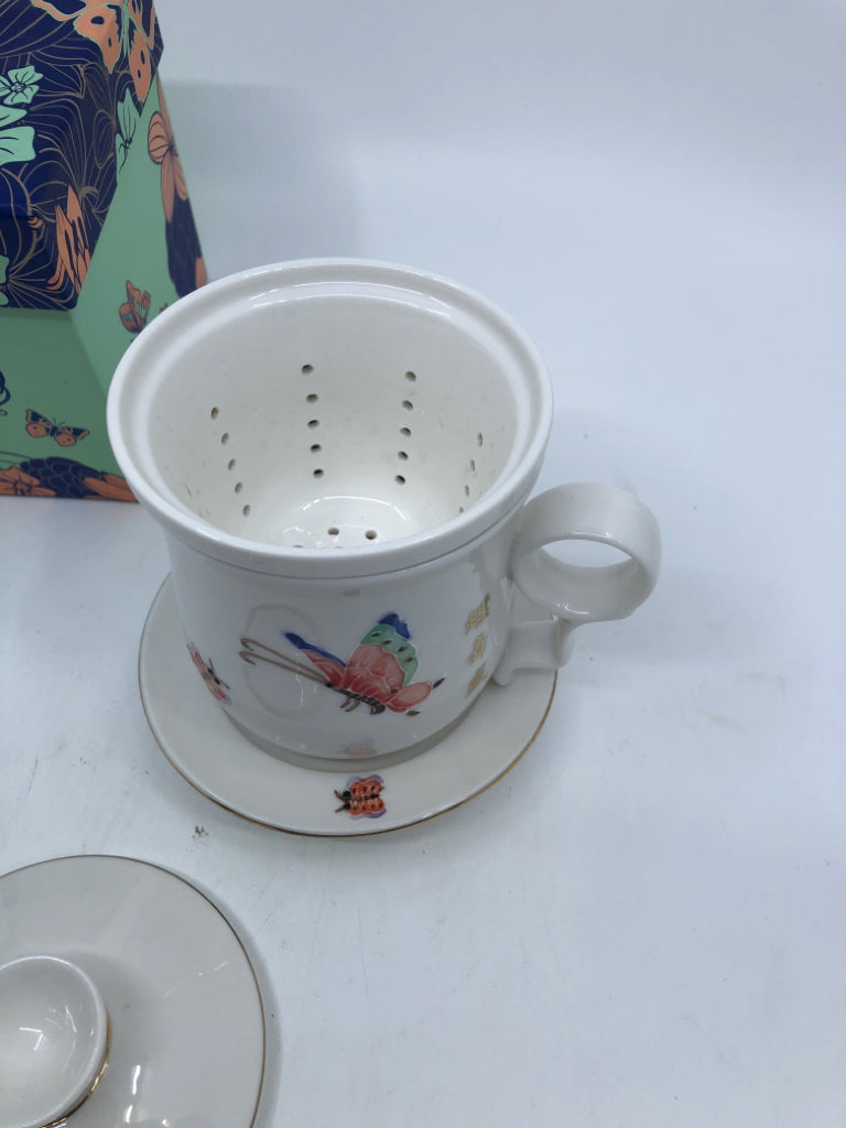 NIB TEAVANA ENCHANTED BUTTERFLY INFUSER MUG.