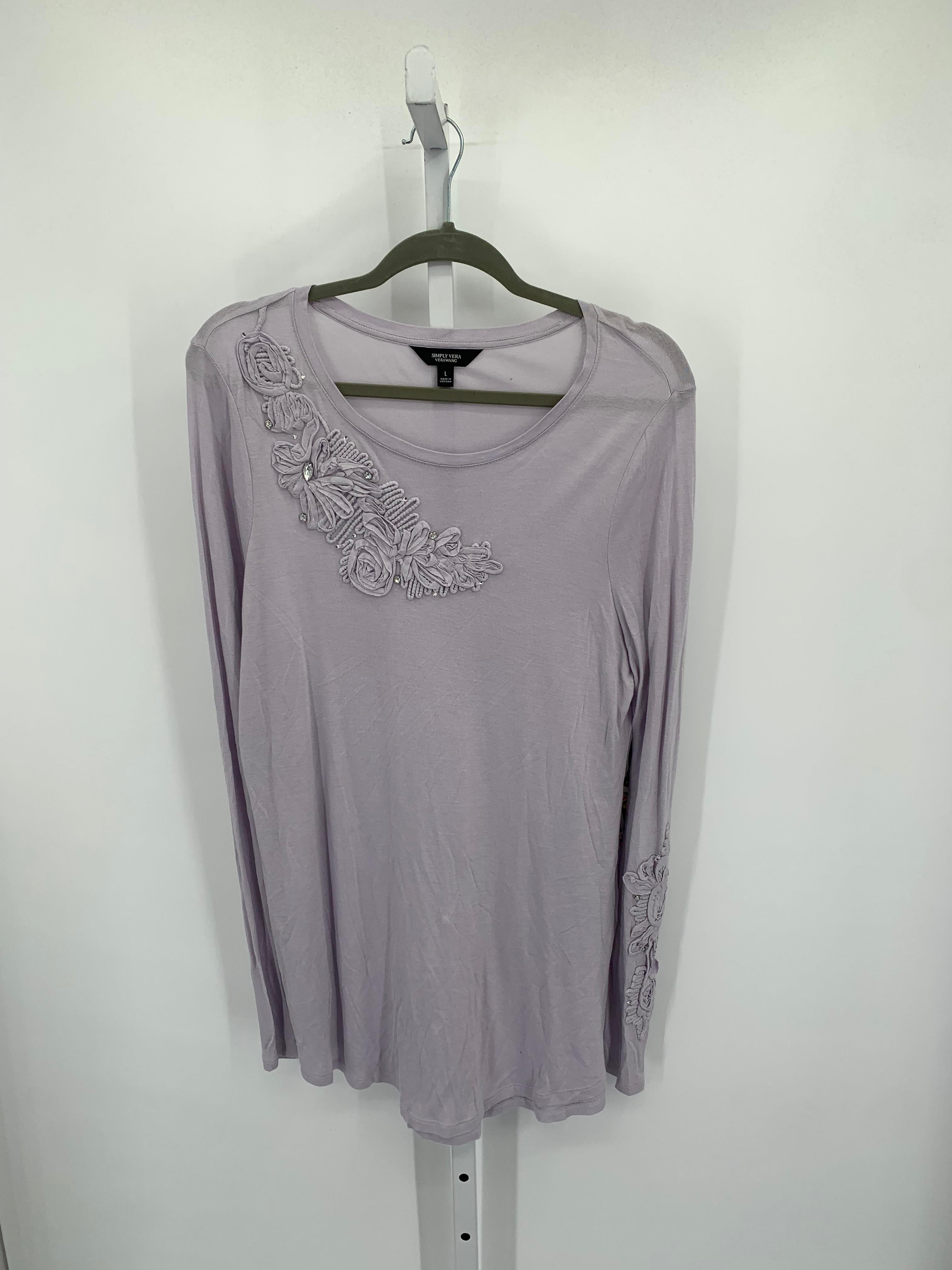 Vera Wang Size Large Misses Long Sleeve Shirt