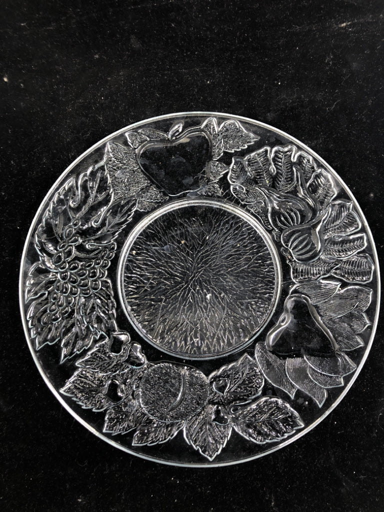 EMBOSSED FRUIT PATTERN PLATTER.