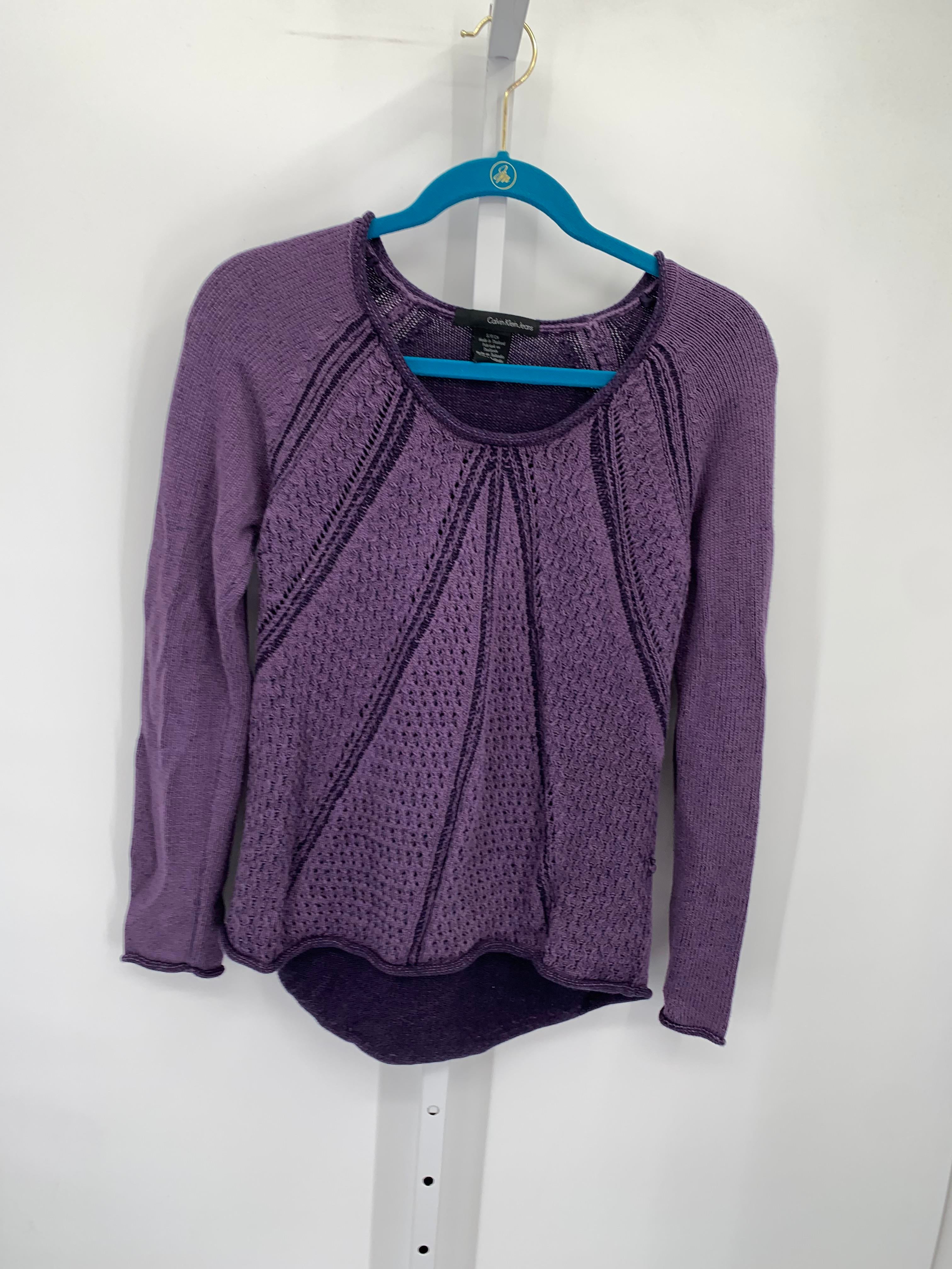 Calvin Klein Size Small Misses Long Slv Sweater