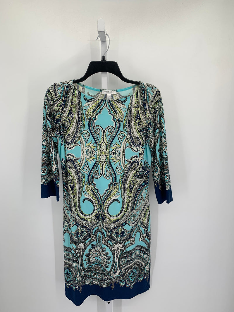 London Style Size 4 Misses 3/4 Sleeve Dress