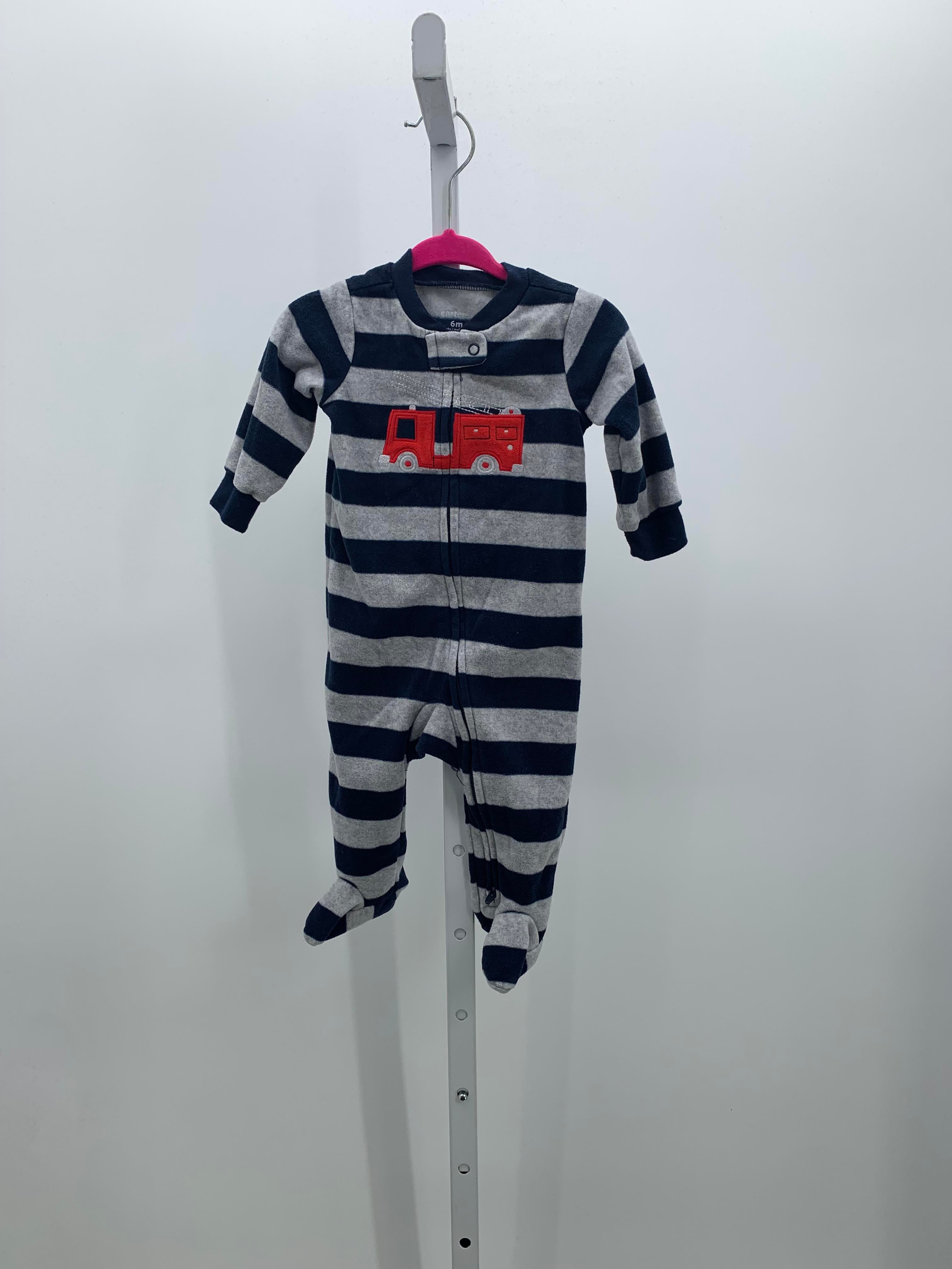 GREY STRIPES FIRE TRUCKS FLEECE