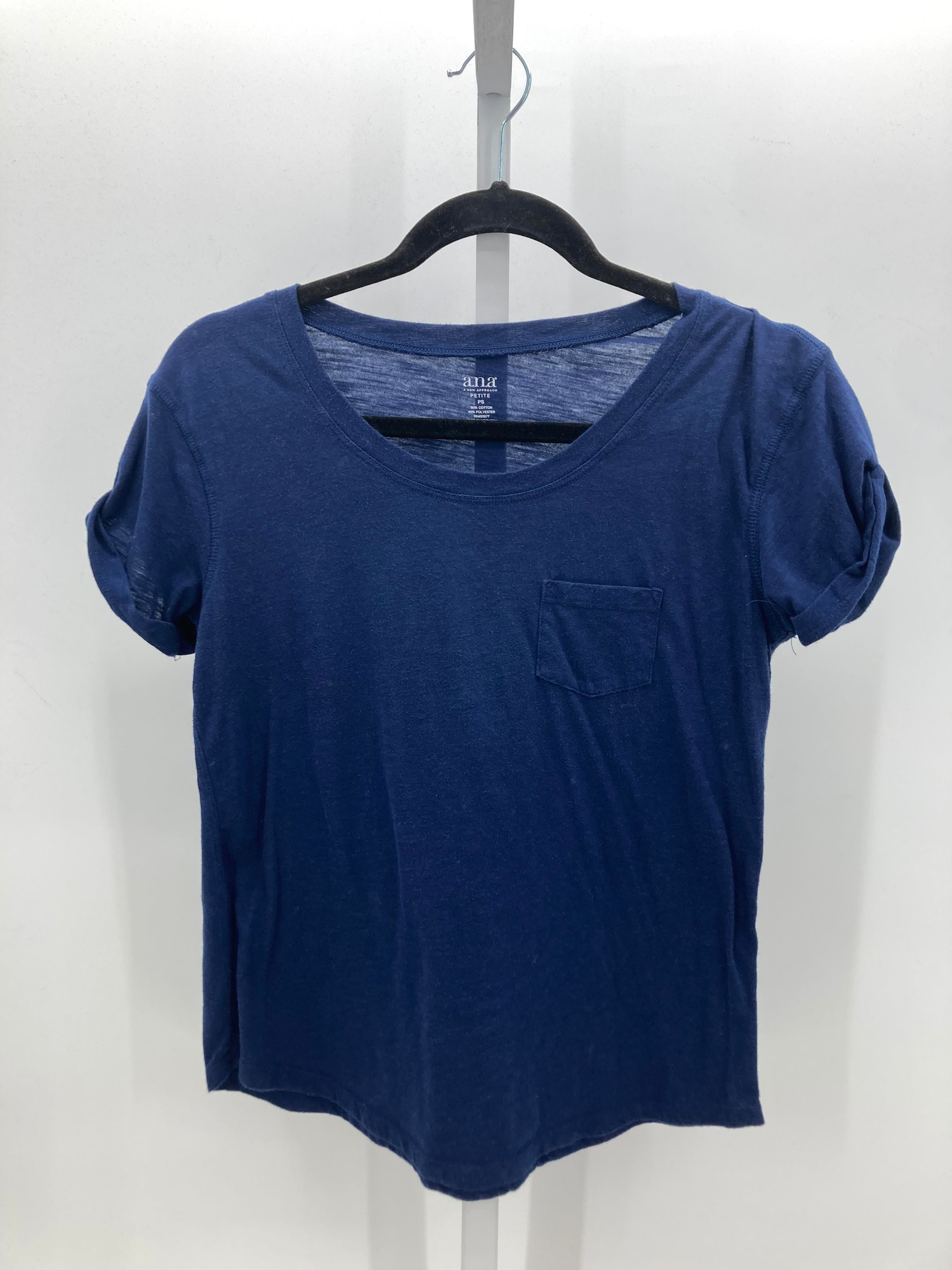 A.N.A. Size Small Petite Petite Short Sleeve Shirt