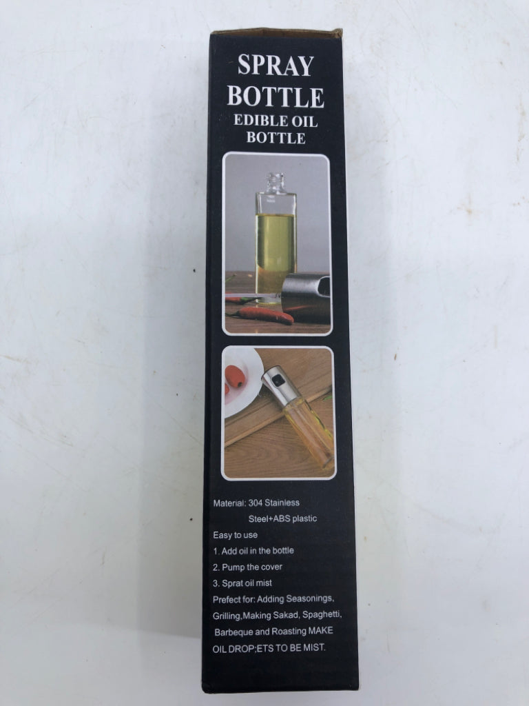 NIP OLIVE OIL SPRAY GLASS EMPTY BOTTLE.