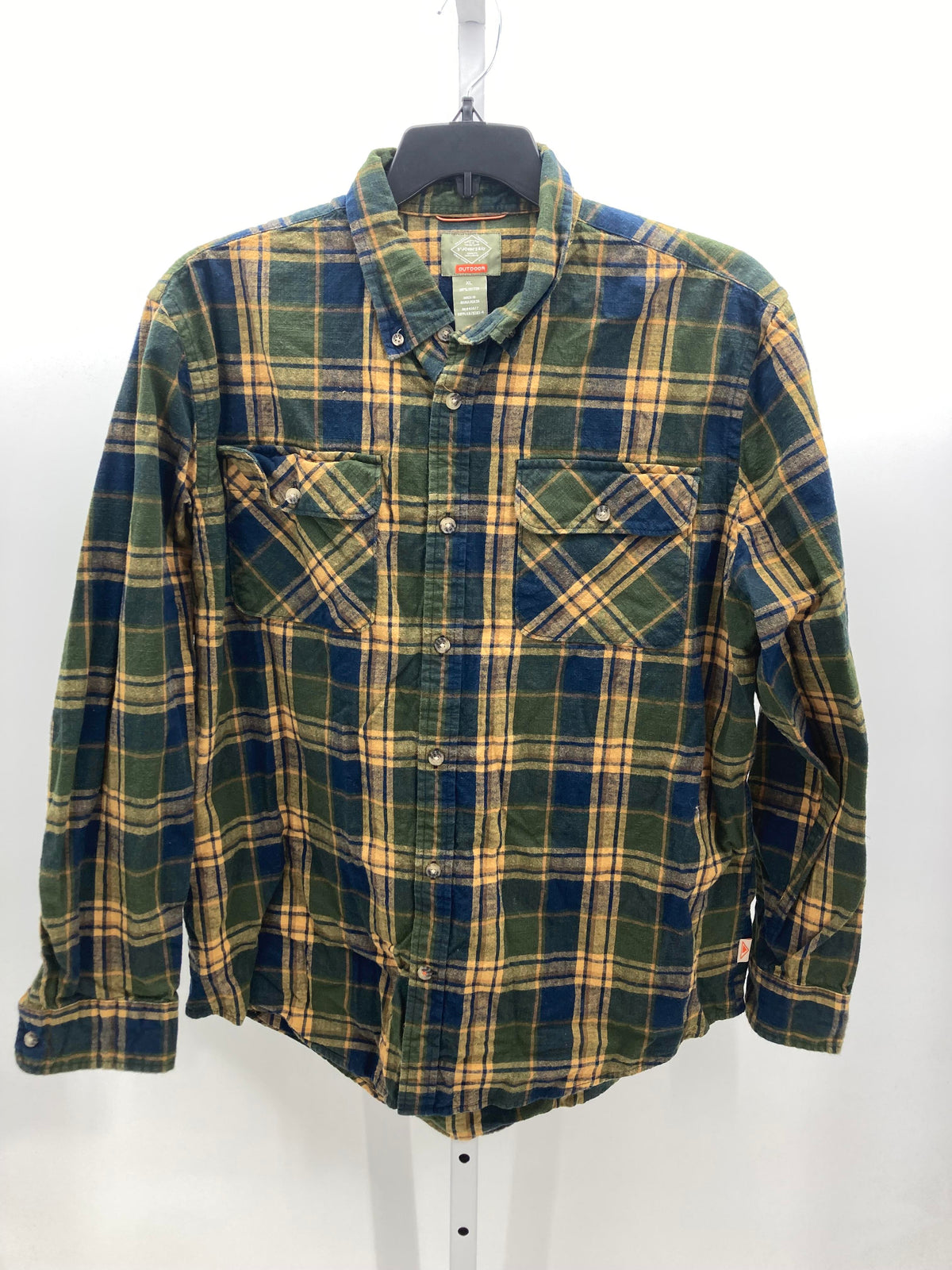 PLAID BTN DOWN