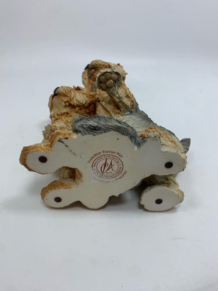 RESIN TERRIERS FIGURINE.