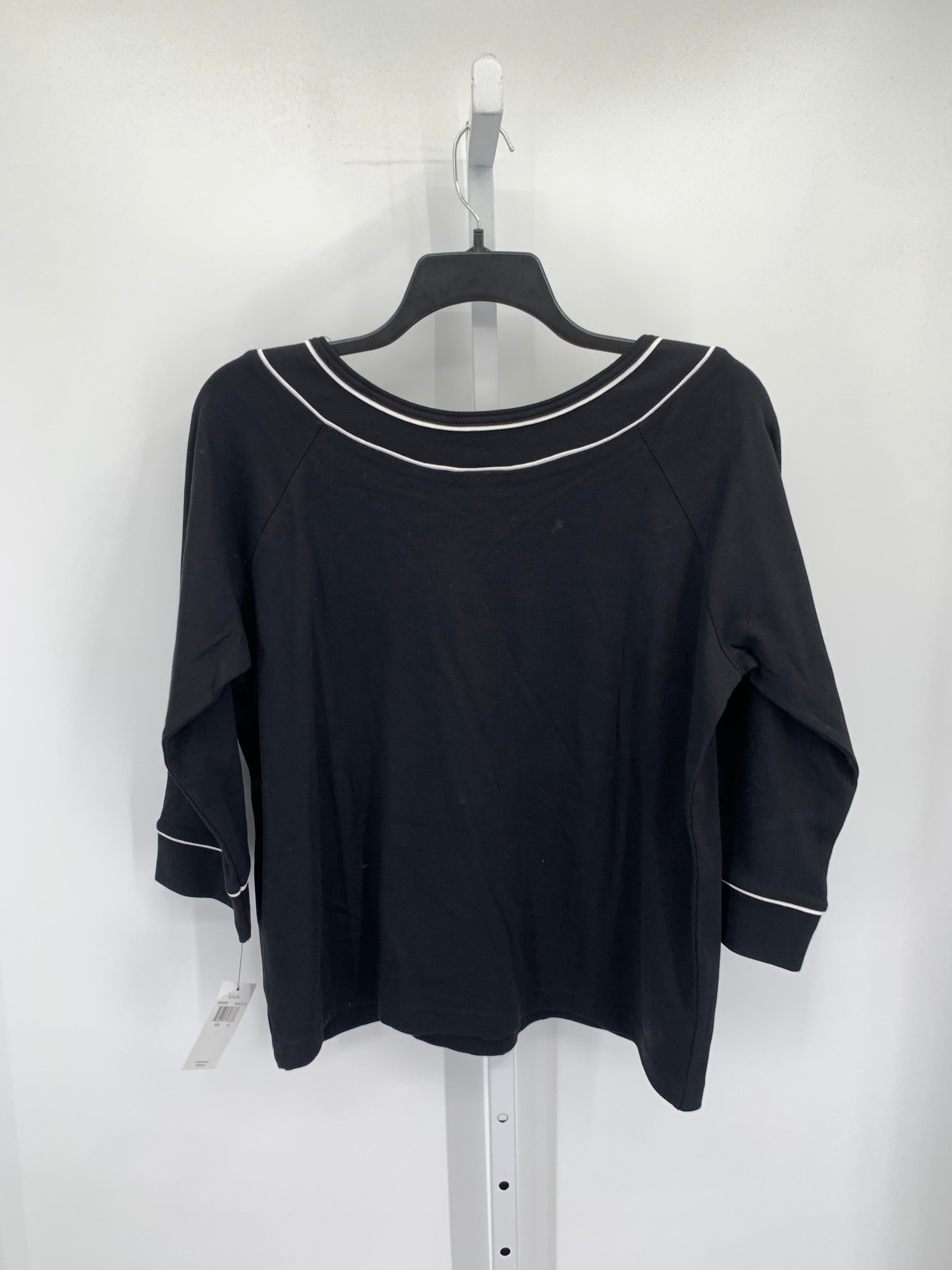 Rafaella Size 1X Womens 3/4 Sleeve Shirt