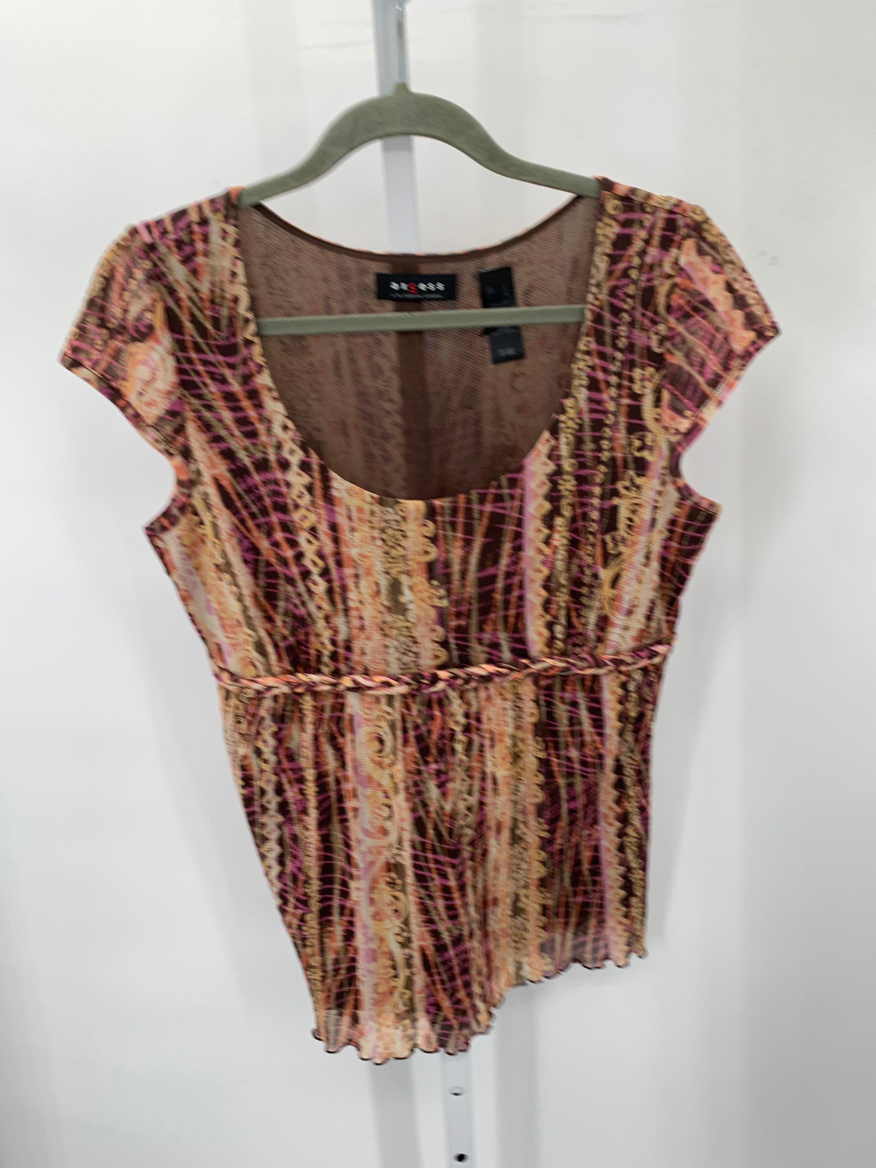 Axcess Size Large Misses Short Sleeve Shirt