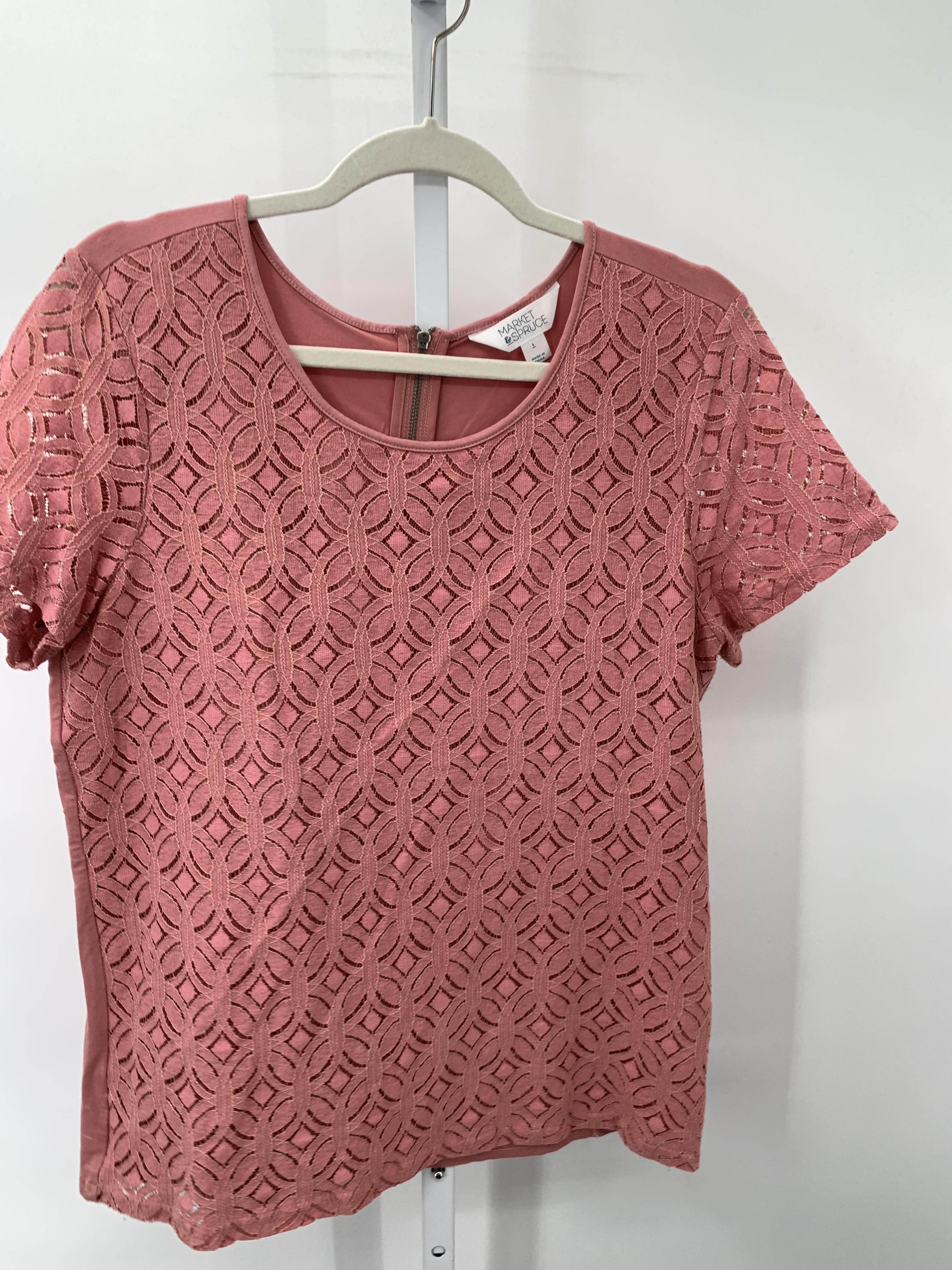 market & spruce Size Large Misses Short Sleeve Shirt