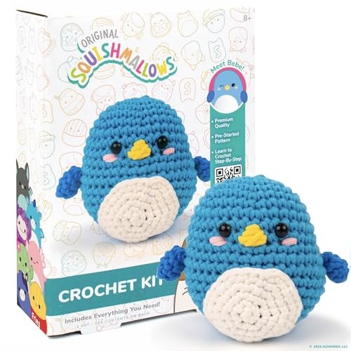 Original Squishmallows Bebe the Bluebird Crochet Kit, Multi -