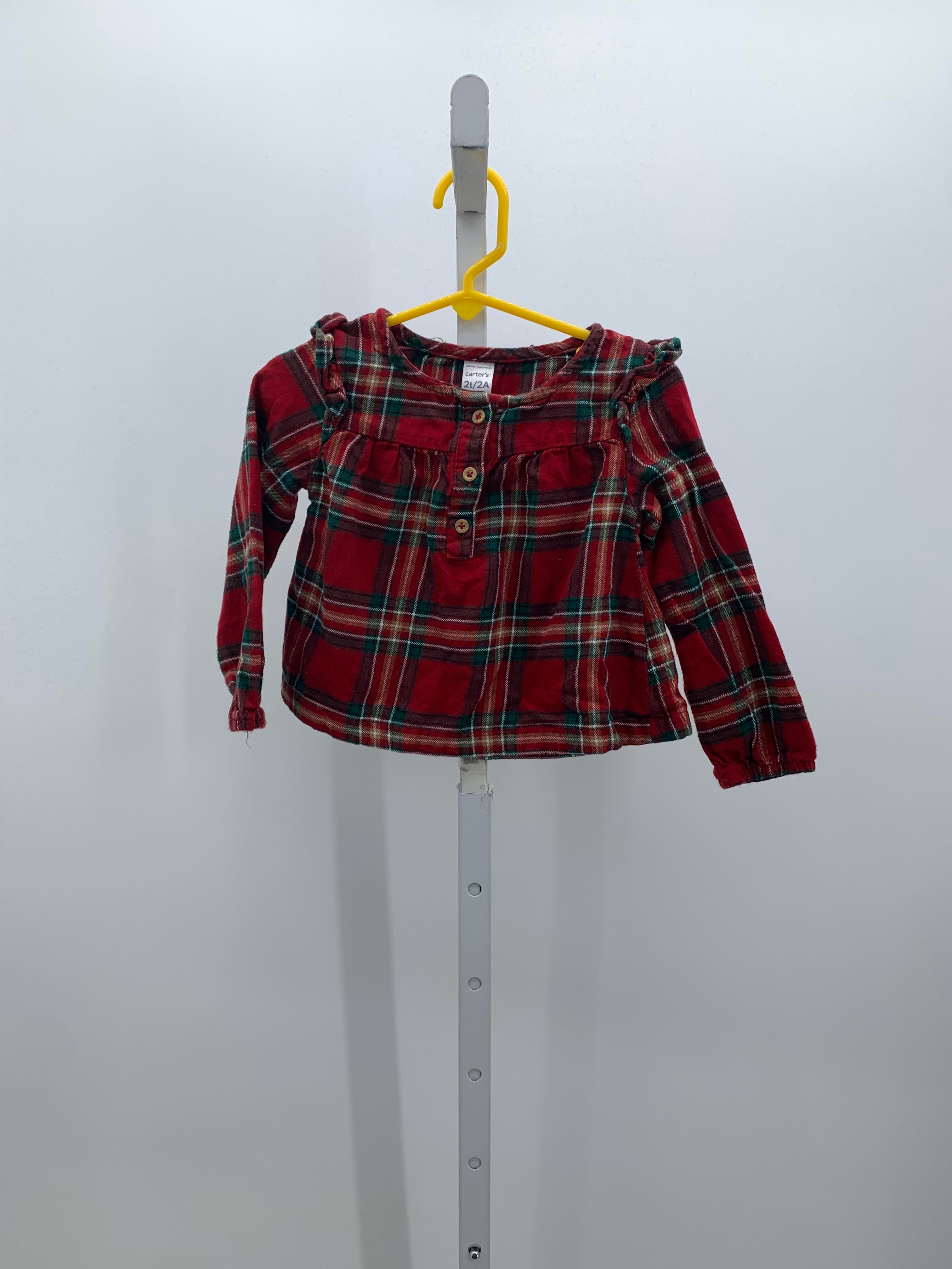 Carters Size 2T Girls Long Sleeve Shirt