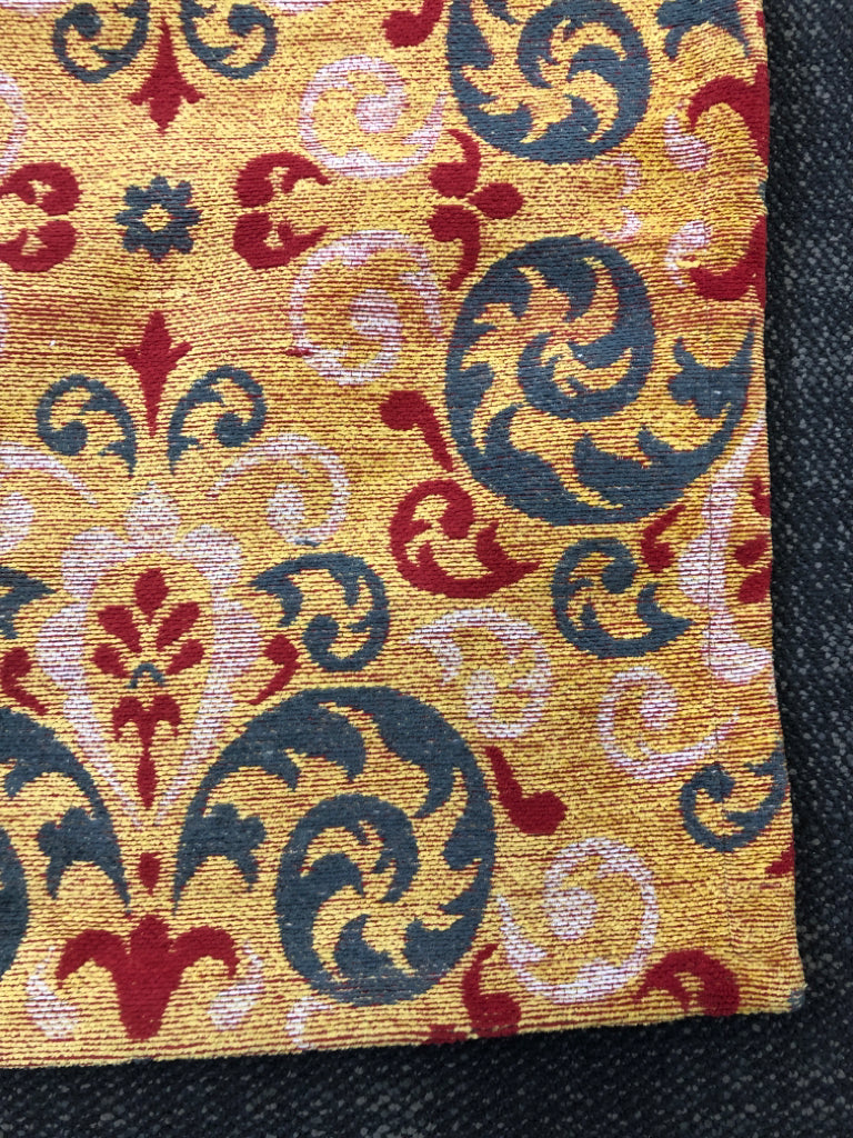 PAISLEY ORANGE,RED,BLUE WHITE PATTERNED RUNNER.