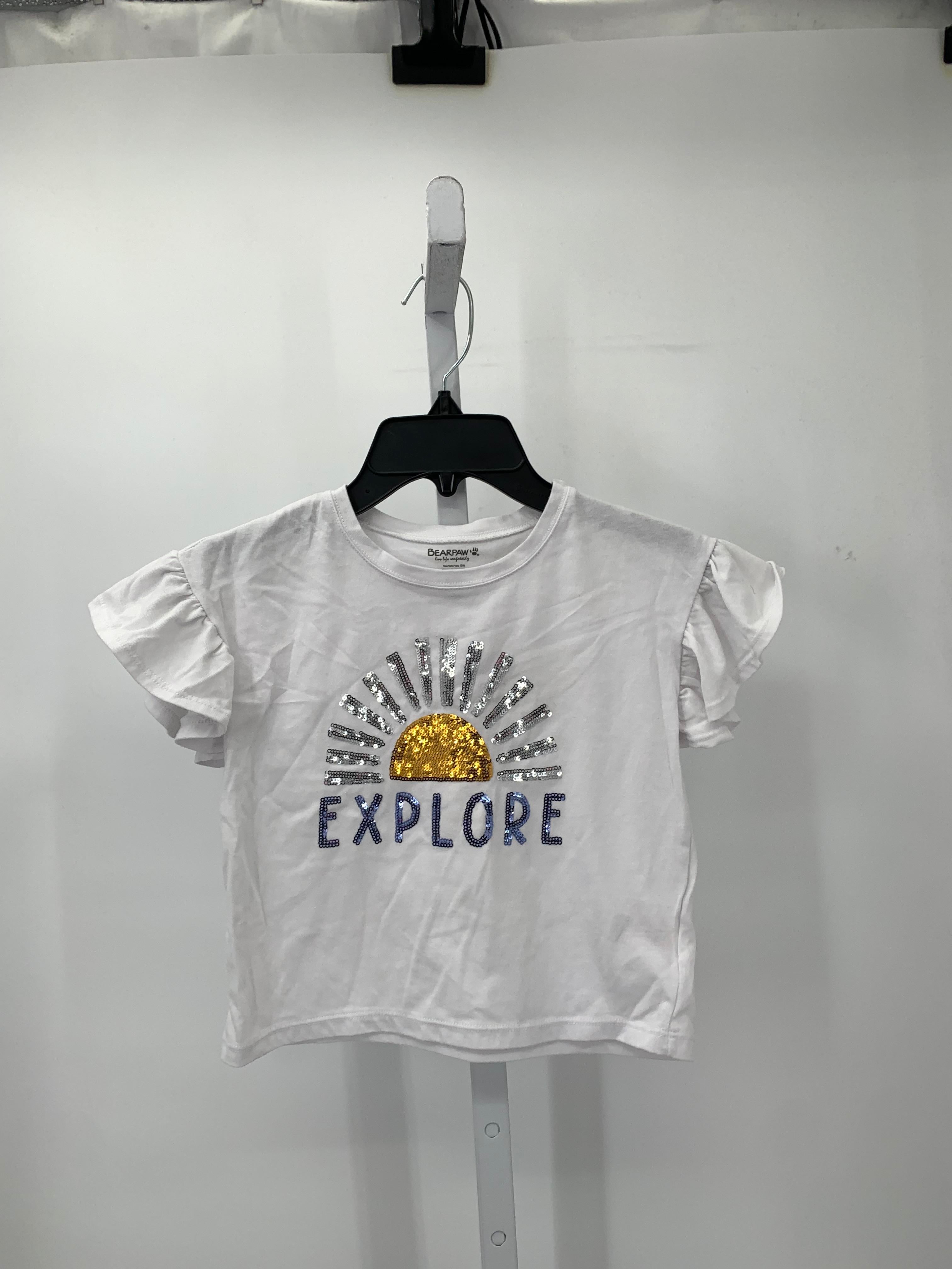 Bear Paw Size 5-6 Girls Short Sleeve Shirt