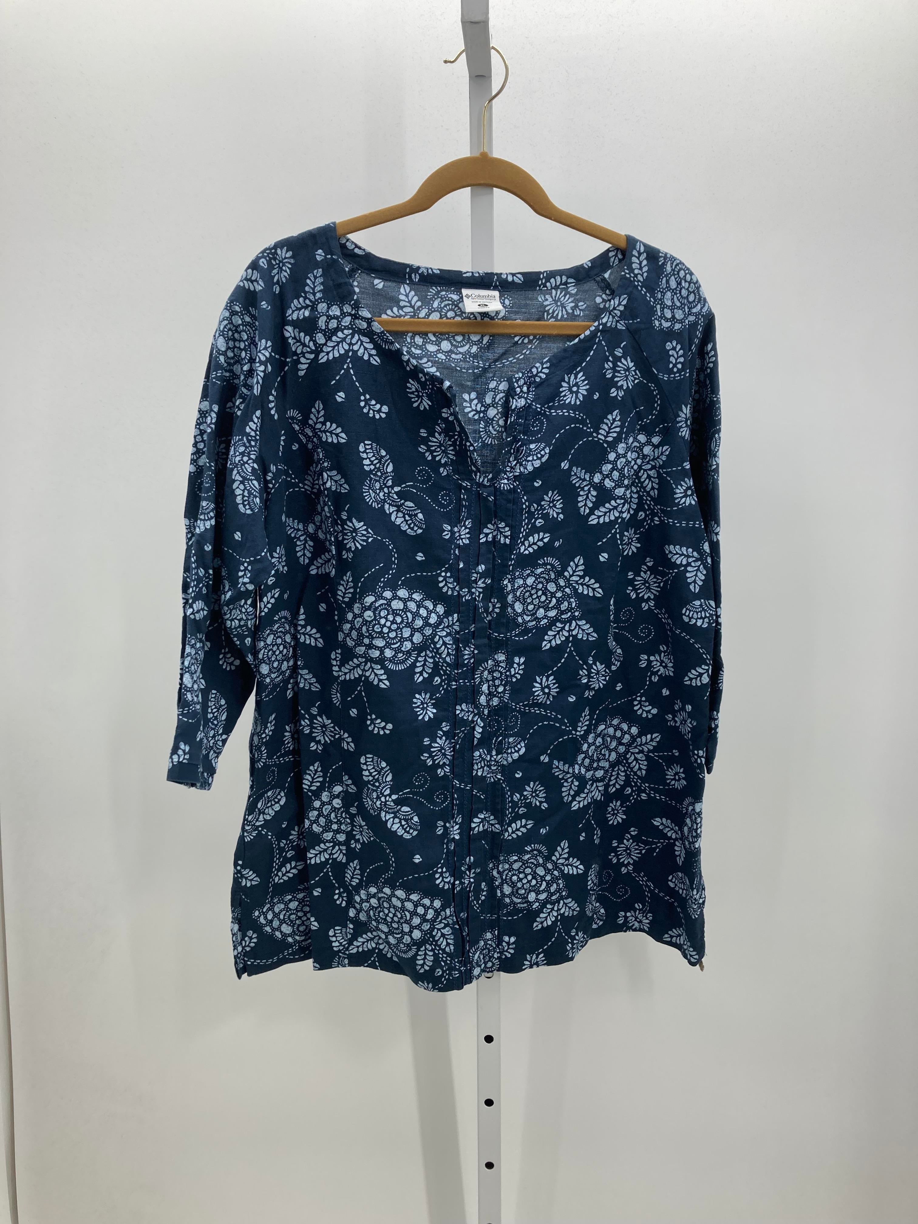Columbia Size Extra Large Misses 3/4 Sleeve Shirt