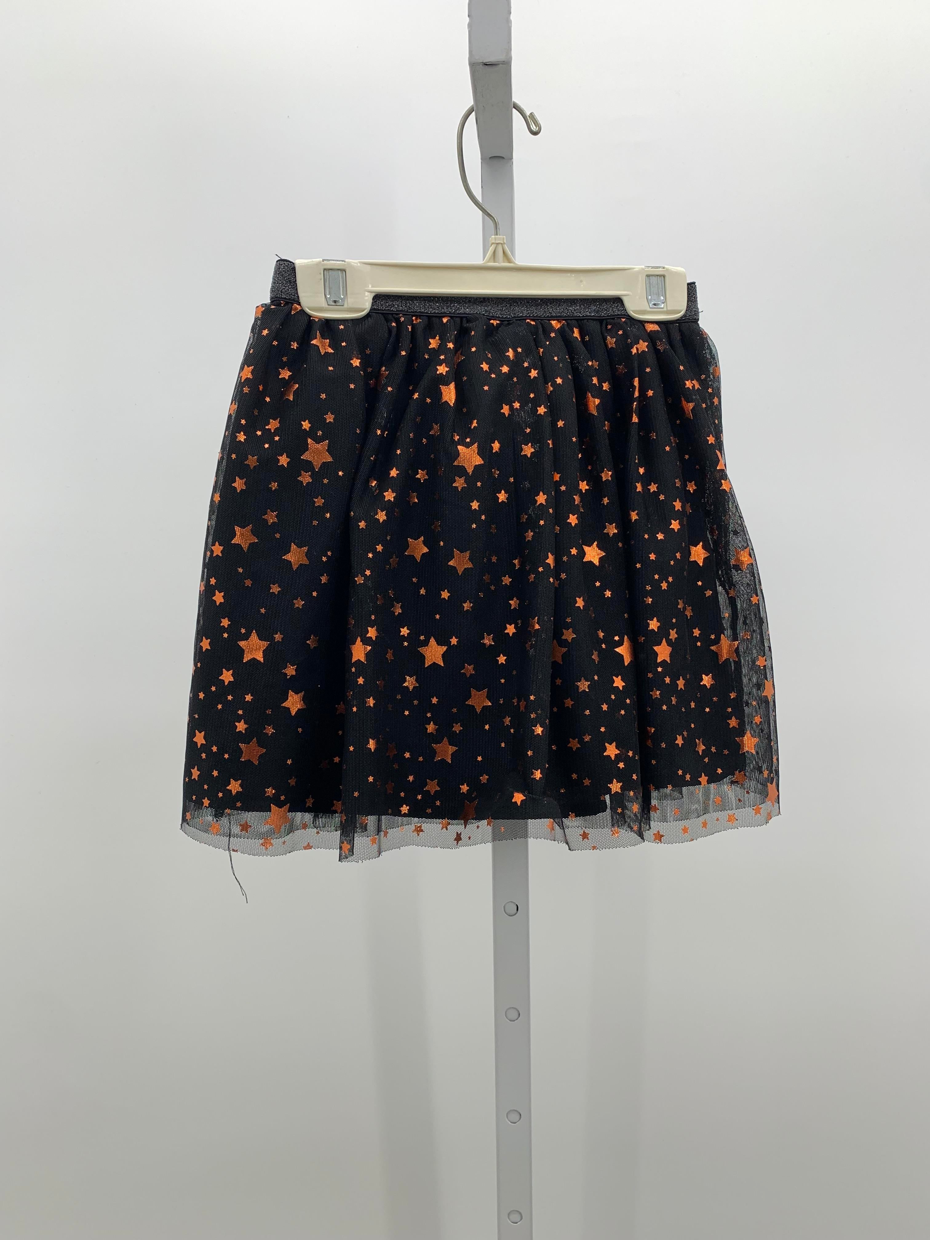 SKIRT ORANGE STARS MESH.