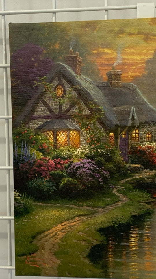 FOREST COTTAGE THOMAS KINKADE CANVAS.