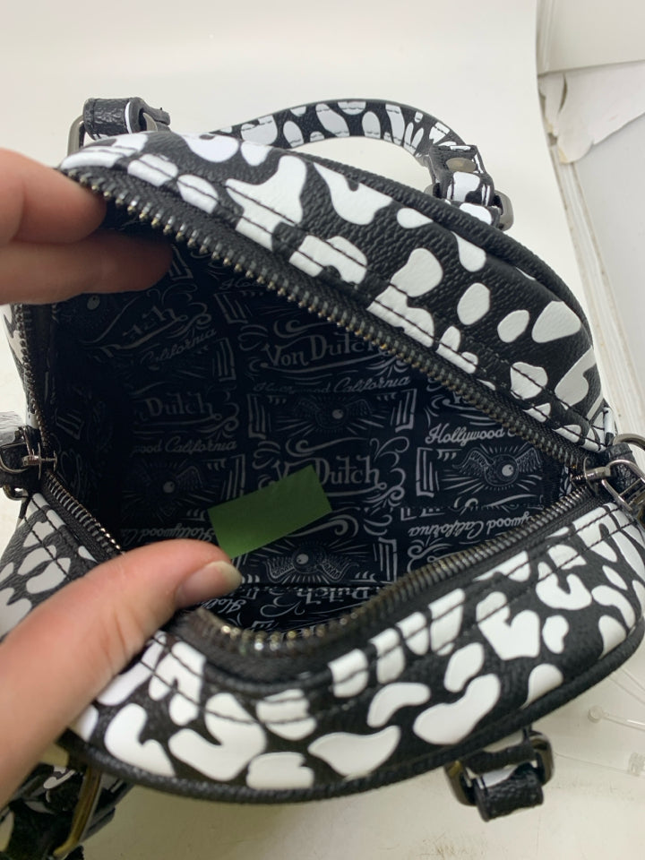 Von Dutch White Cheetah Shoulder Bag- New With Tags