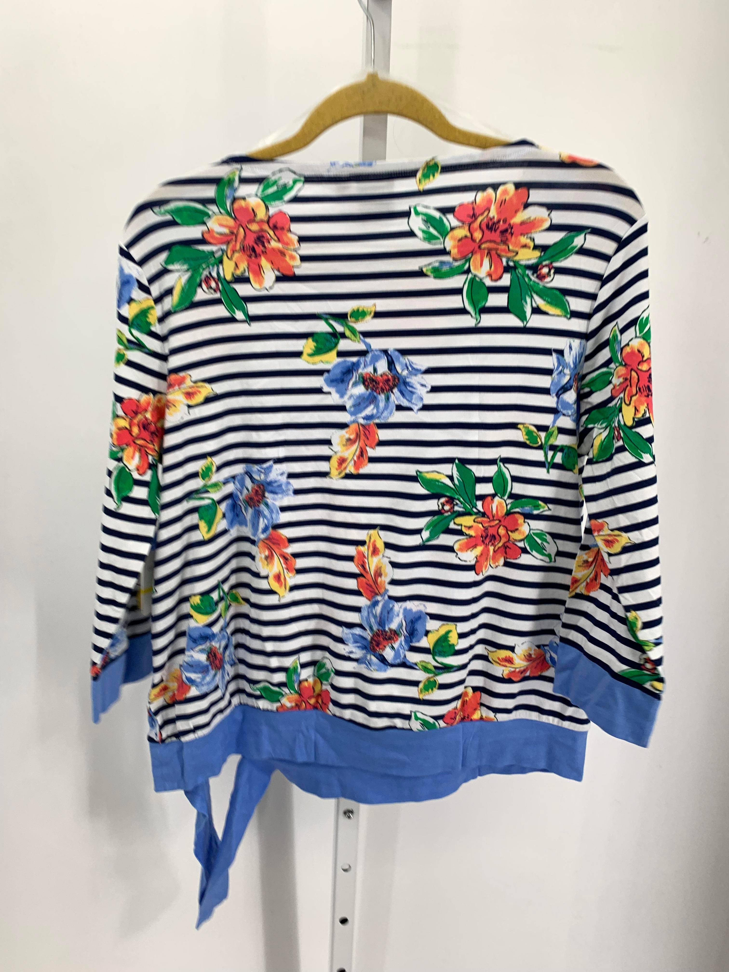 Rafaella Size Medium Misses 3/4 Sleeve Shirt