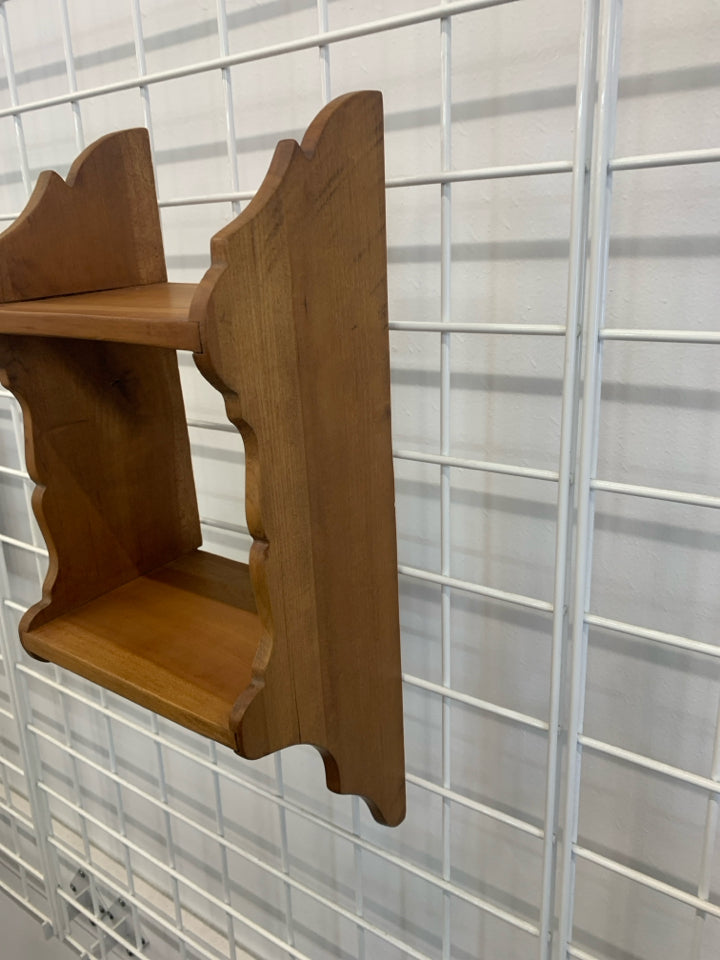 2 TIER WOOD SHELF.