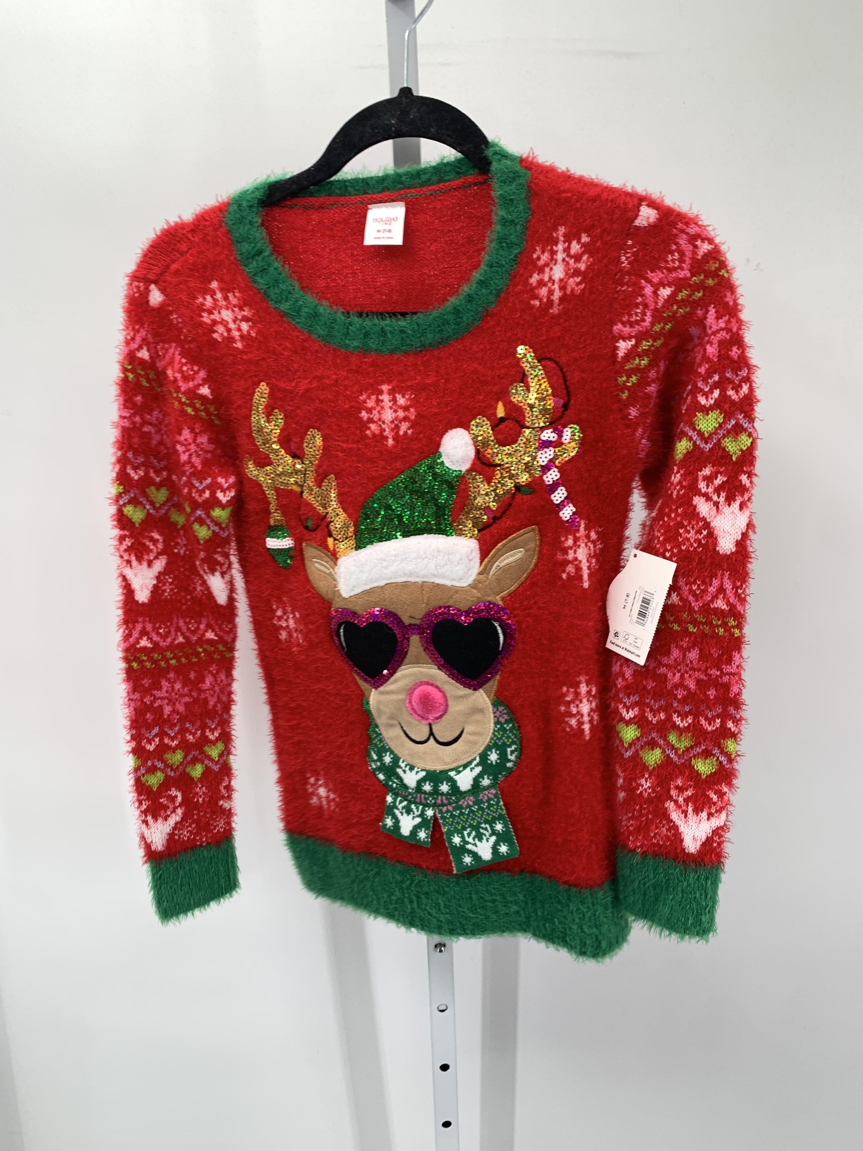 NEW LONG SLV SWEATER REINDEER.