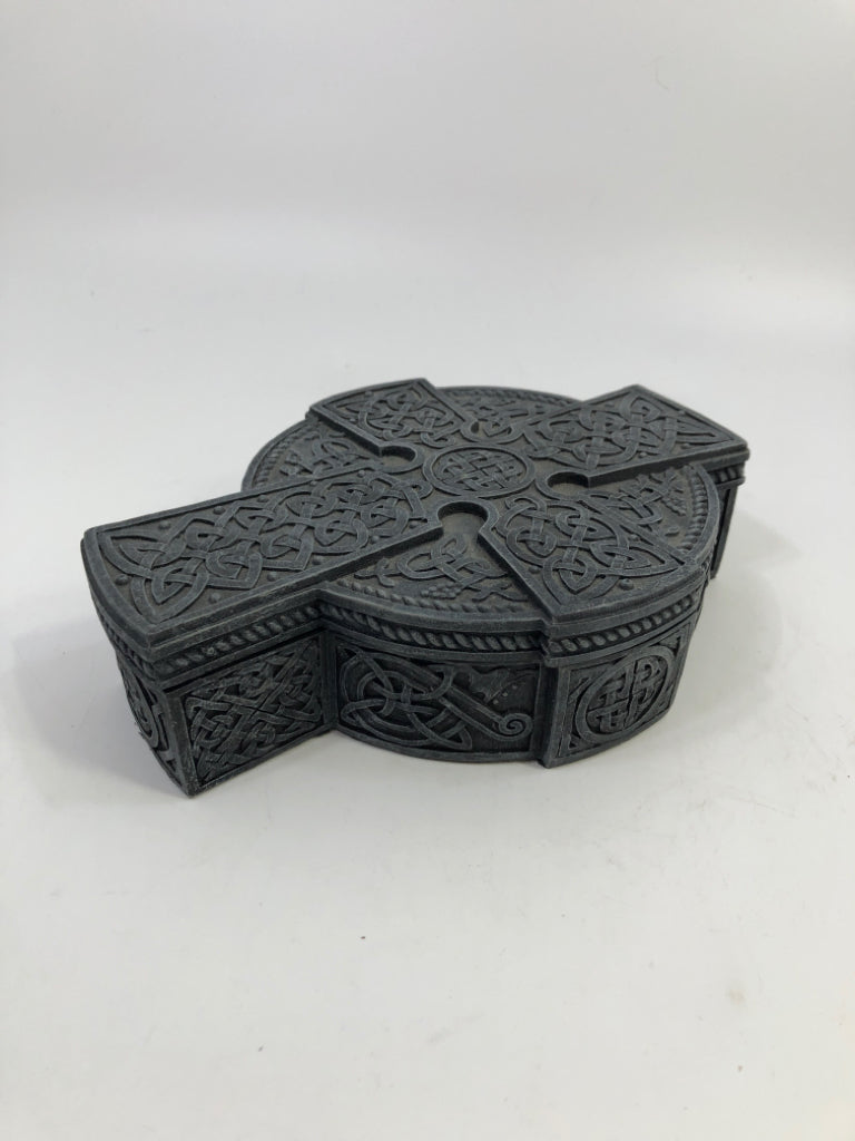 CELTIC CROSS TRINKET BOX.