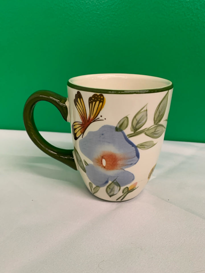 PFALTZGRAFF FLORAL MUG W BUTTERFLY.
