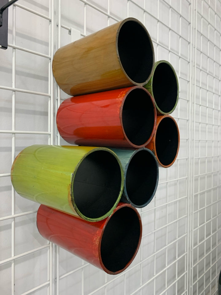 COLORFUL CYLINDER WALL HANGING.