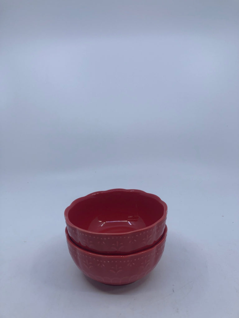 2 SMALL EMBOSSED BOWLS.