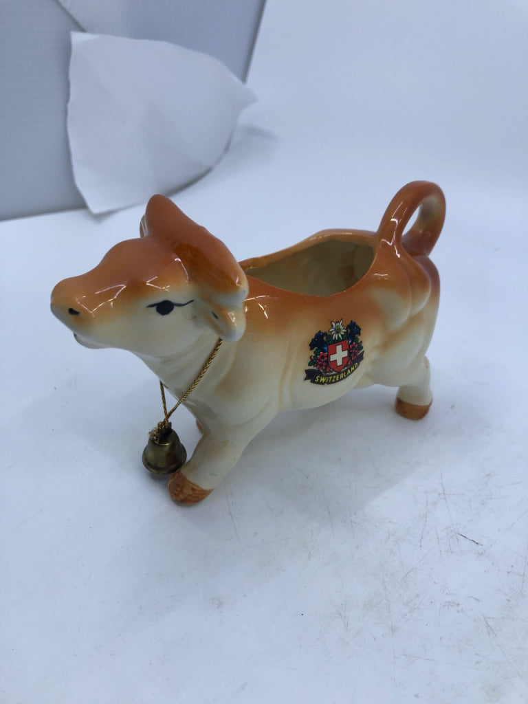 VTG COW CREAMER W/BELL- SWITZERLAND.