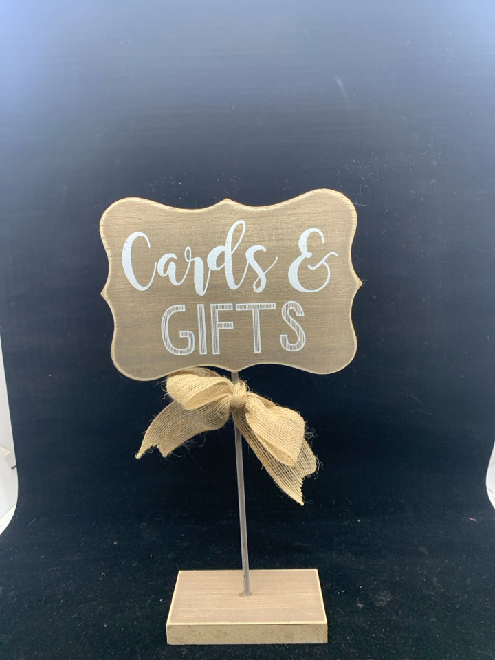 CARDS AND GIFTS SIGN.