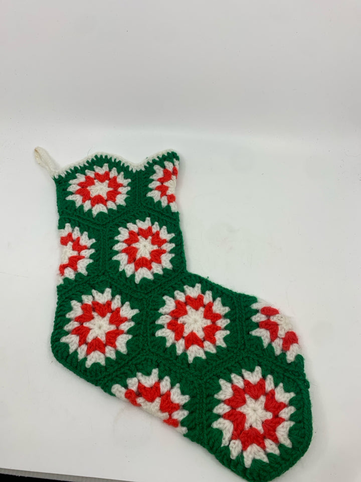 HANDMADE KNIT STOCKING.