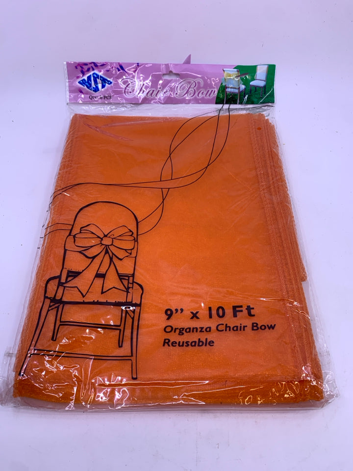NIP ORANGE CHAIR BOW.