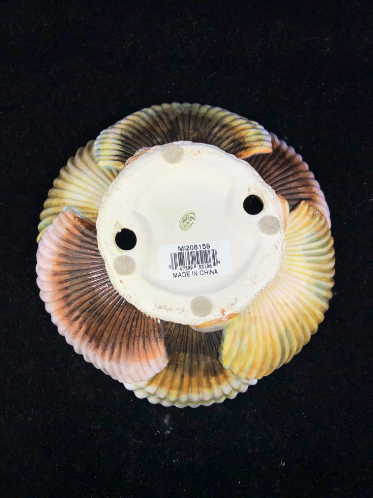 SHELL CANDLE PLATE.