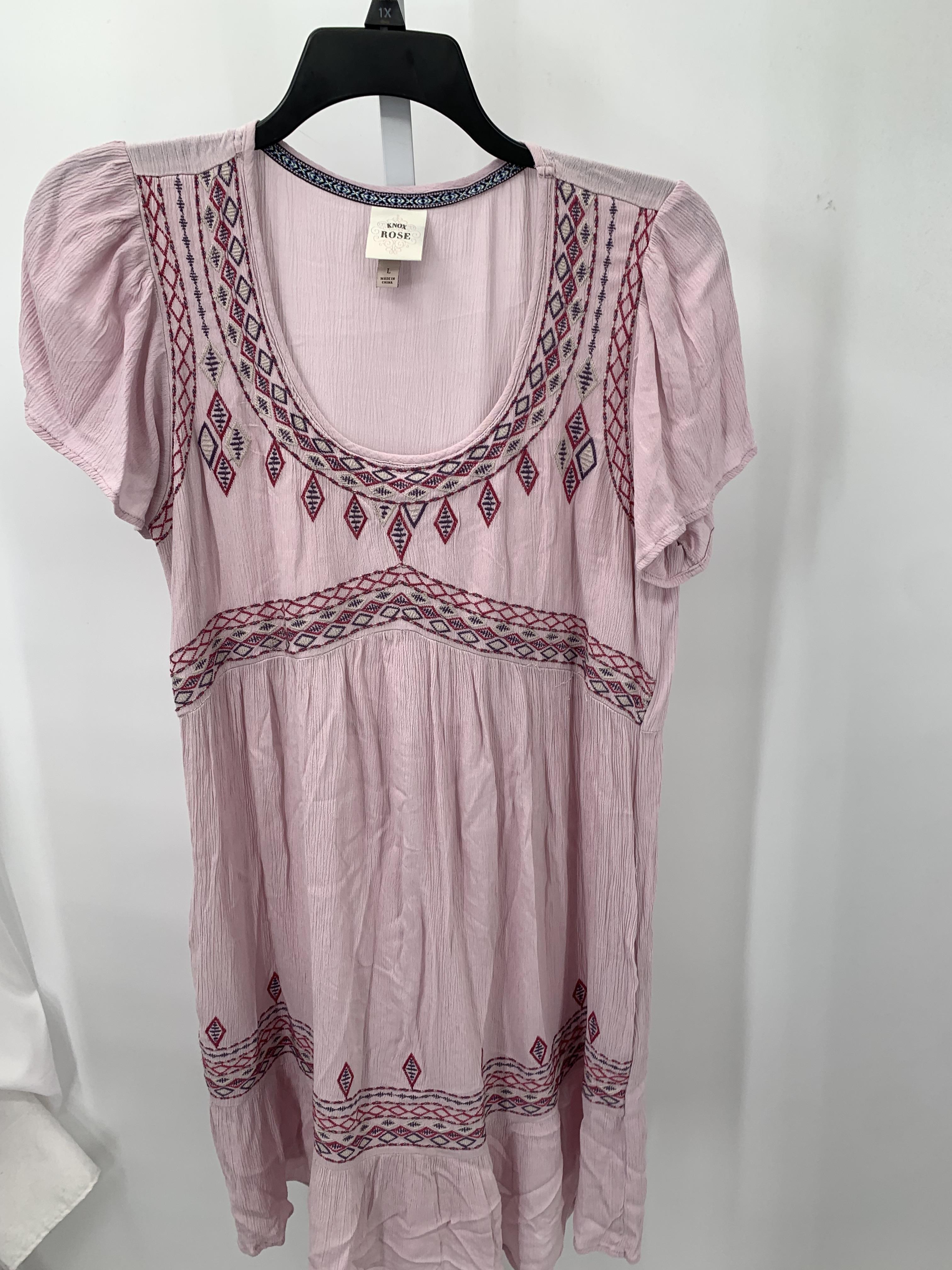 Knox Rose Size Large Misses Short Sleeve Dress