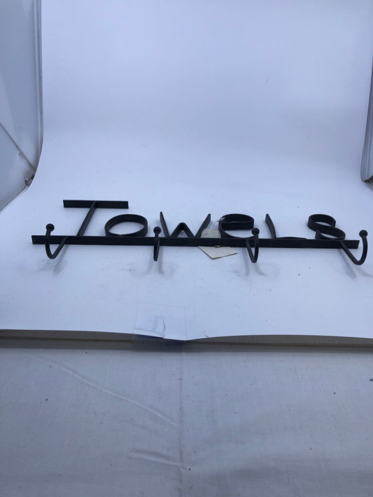 BLACK METAL "TOWELS" HOOKS 4.
