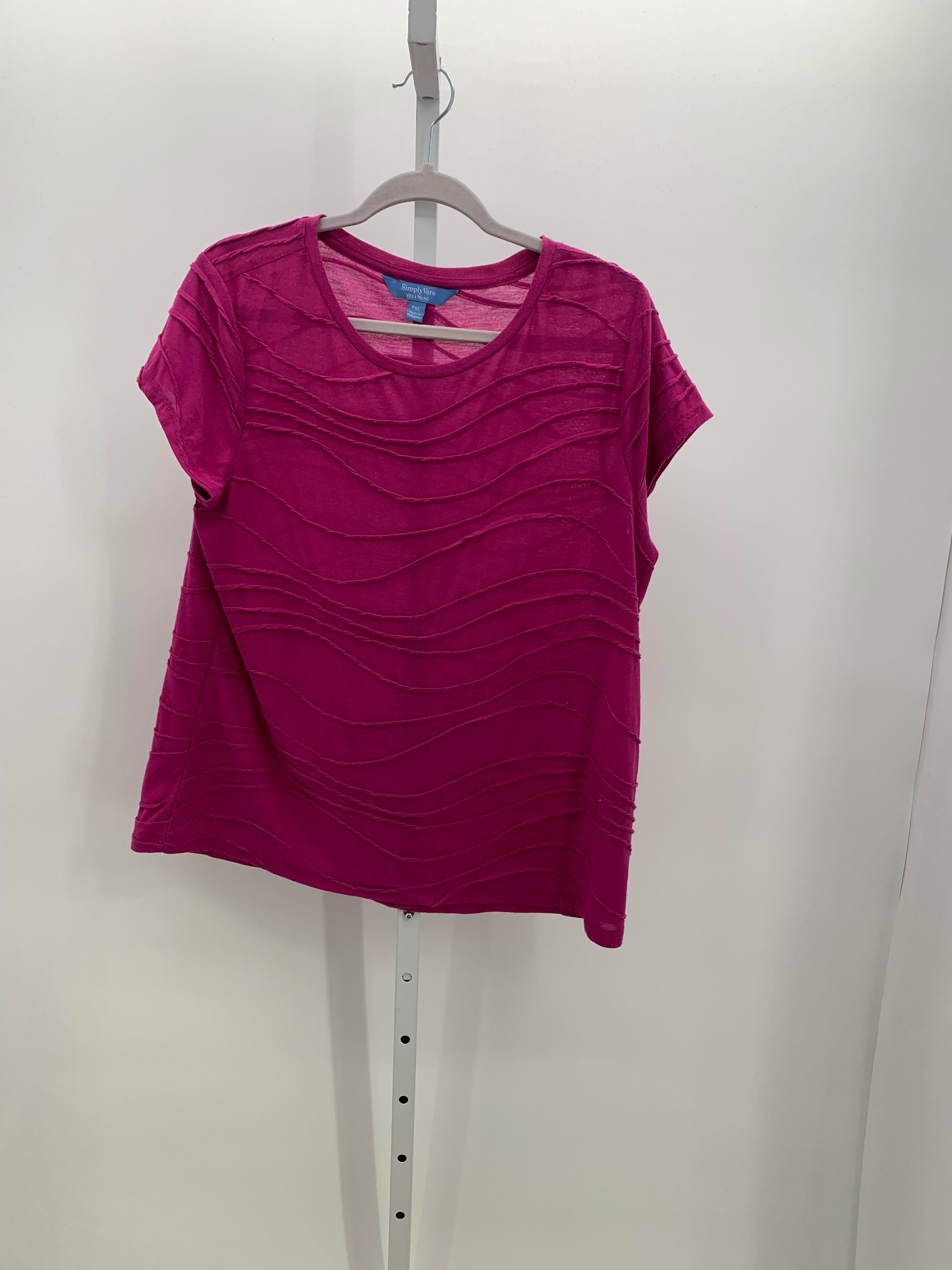 Vera Wang Size X Large Petite Petite Short Sleeve Shirt