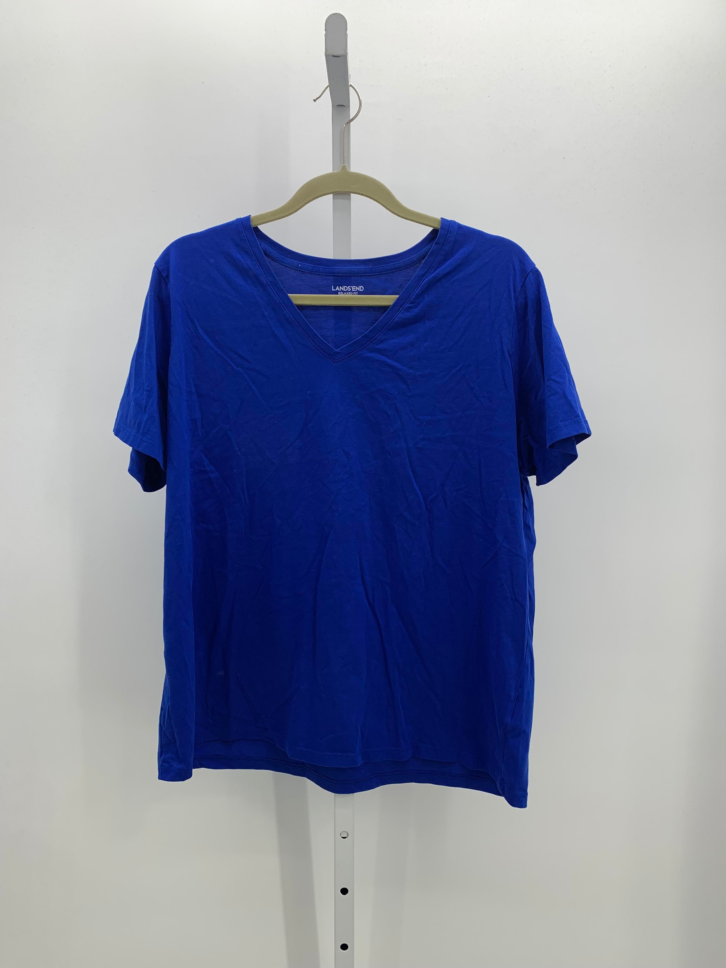 Lands End Size Extra Large Misses Short Sleeve Shirt