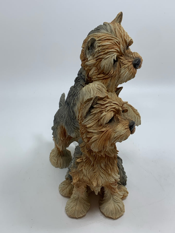 RESIN TERRIERS FIGURINE.