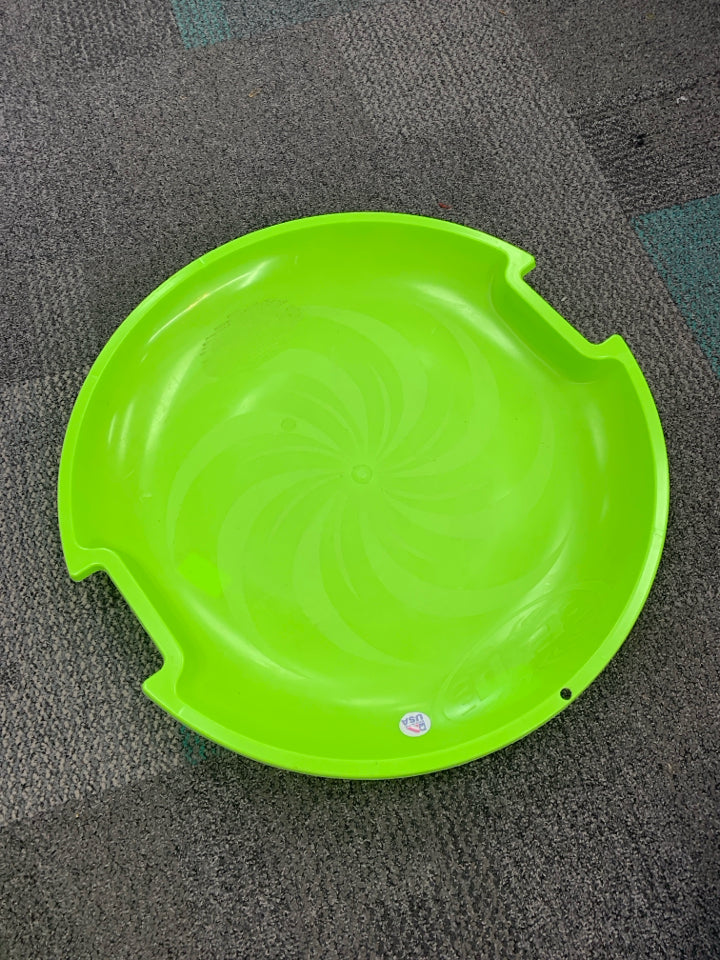 Plastic Snow Sled for Kids & Adults, Green