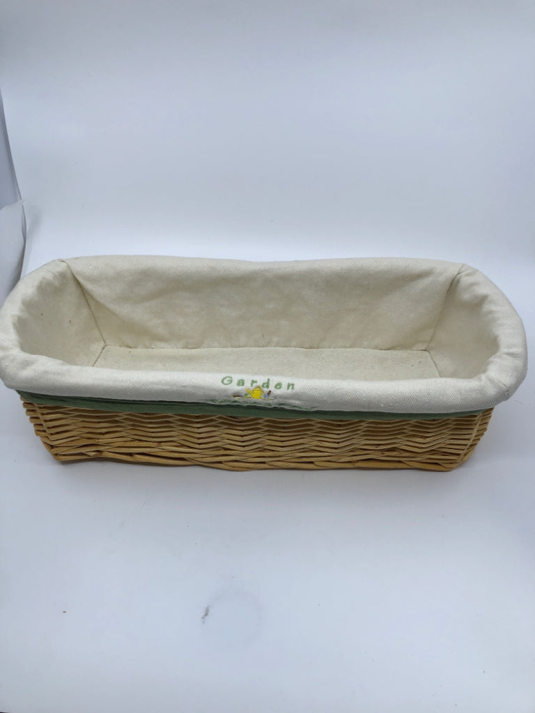 OBLONG "GARDEN" BASKET W/LINER.