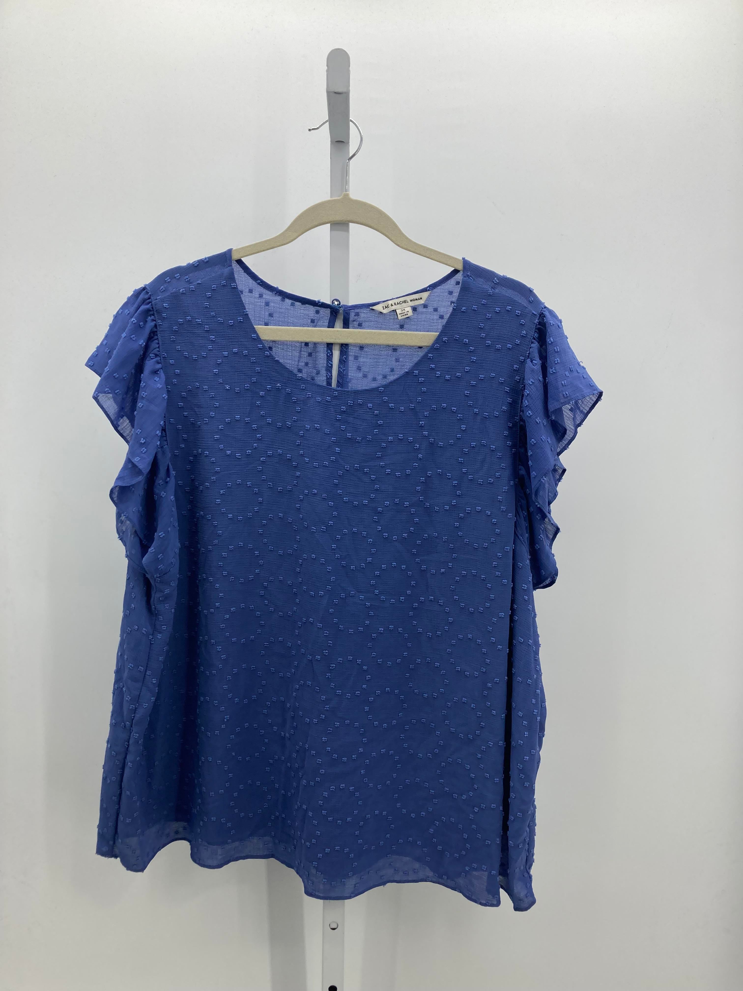 Zac & Rachel Size 3X Womens Short Sleeve Shirt