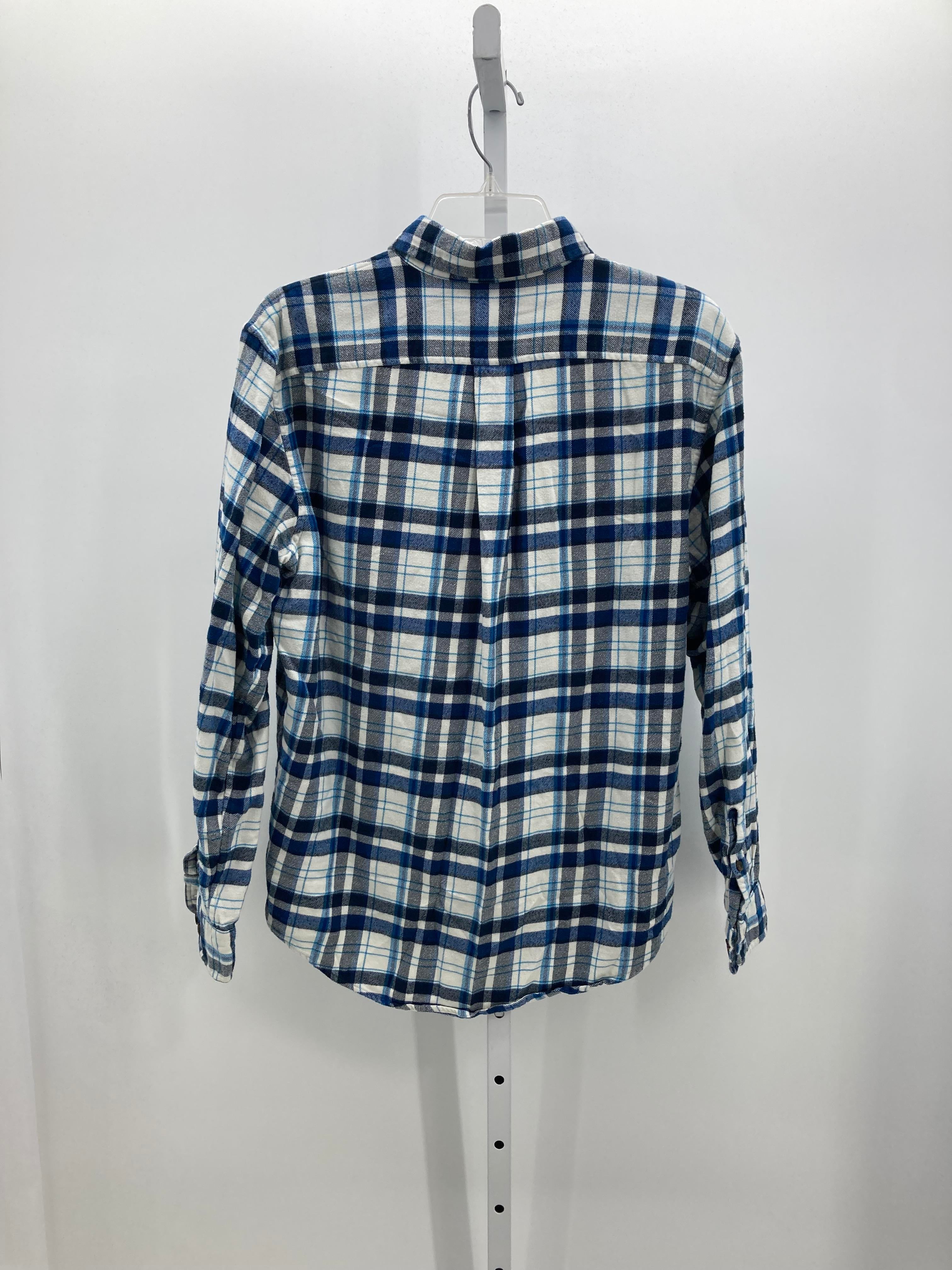 WHITE PLAID BTN DOWN